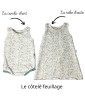 Robe droite côtelé feuillage