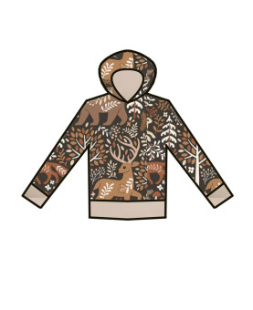 Sweat polaire capuche « Forêt»