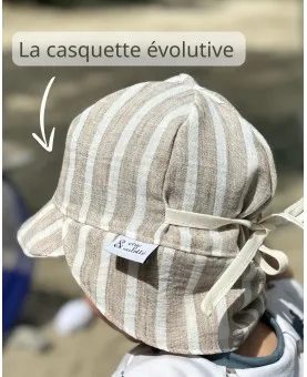 Casquette effet lin
